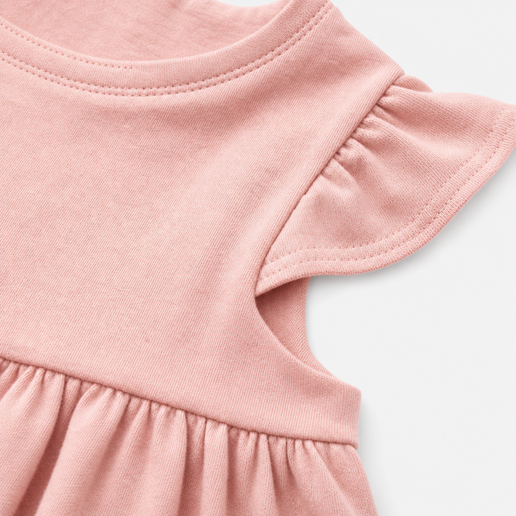 Blush Pink Peplum Top view 3