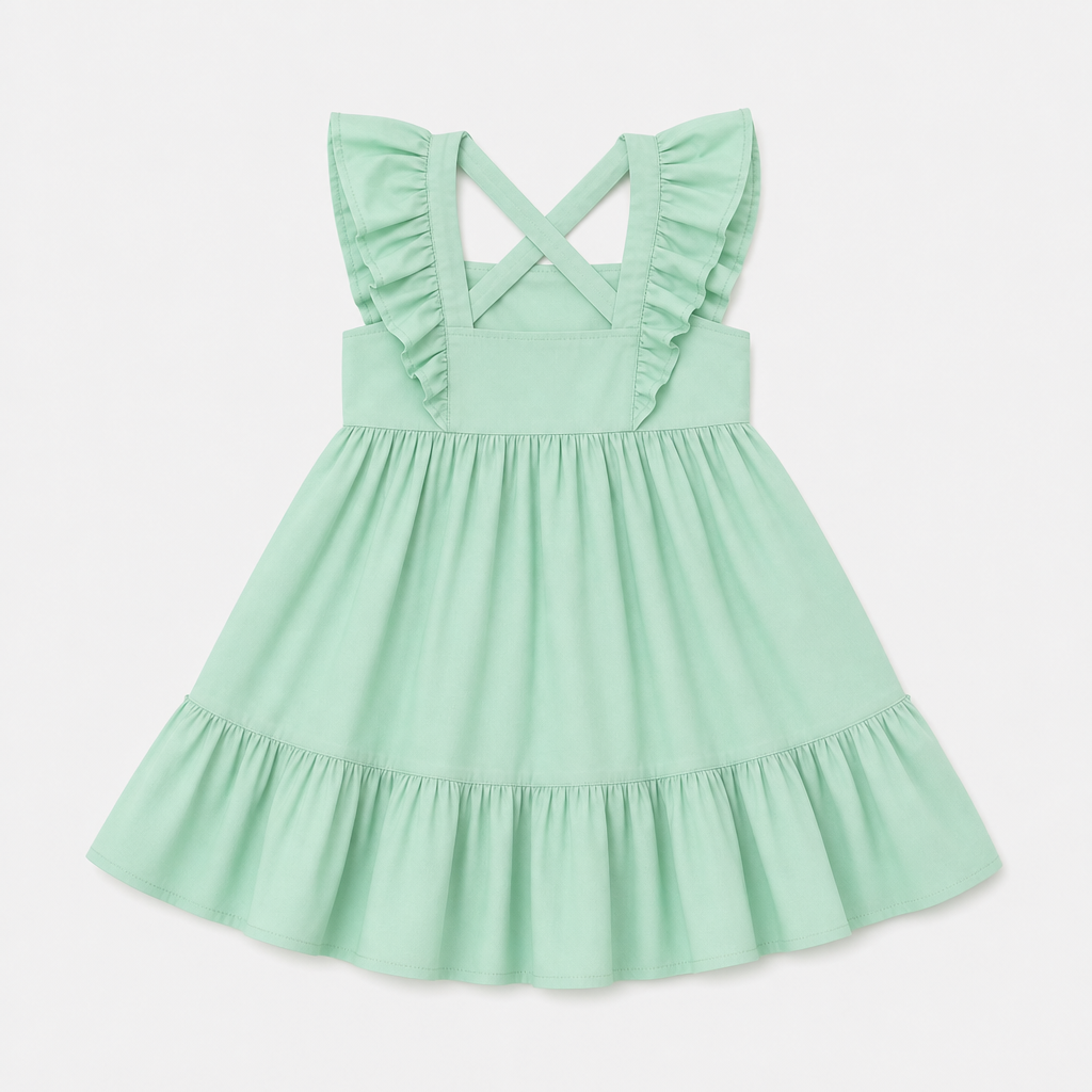 Mint Green Ruffle Dress view 2