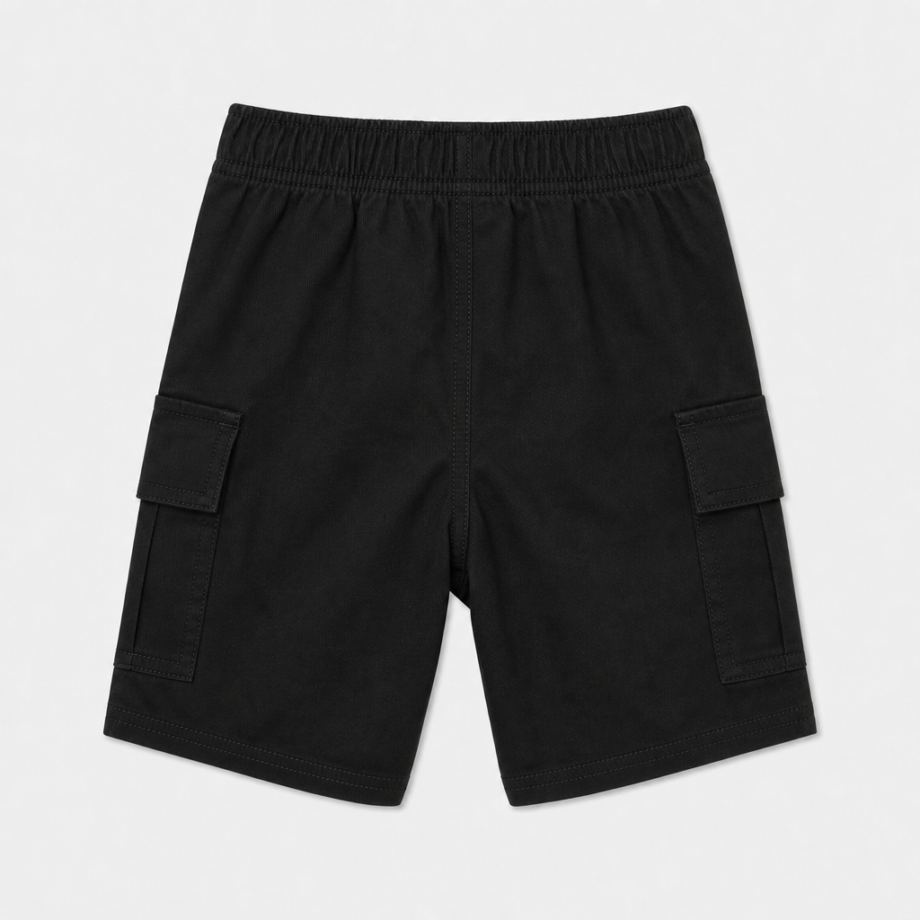 Black Cargo Shorts view 2