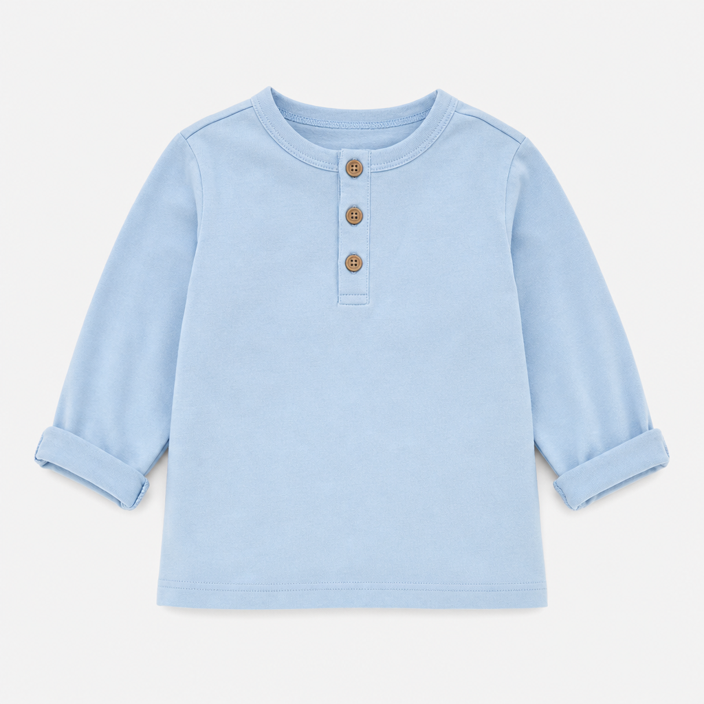 Baby Blue Henley Top