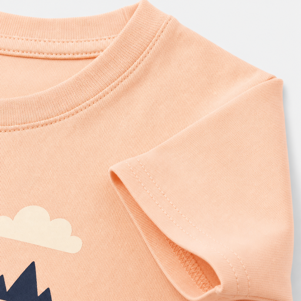 Pale Peach Graphic Tee view 3