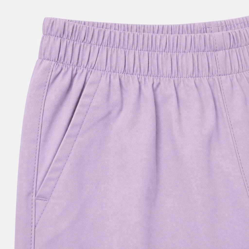 Lavender Woven Shorts view 3