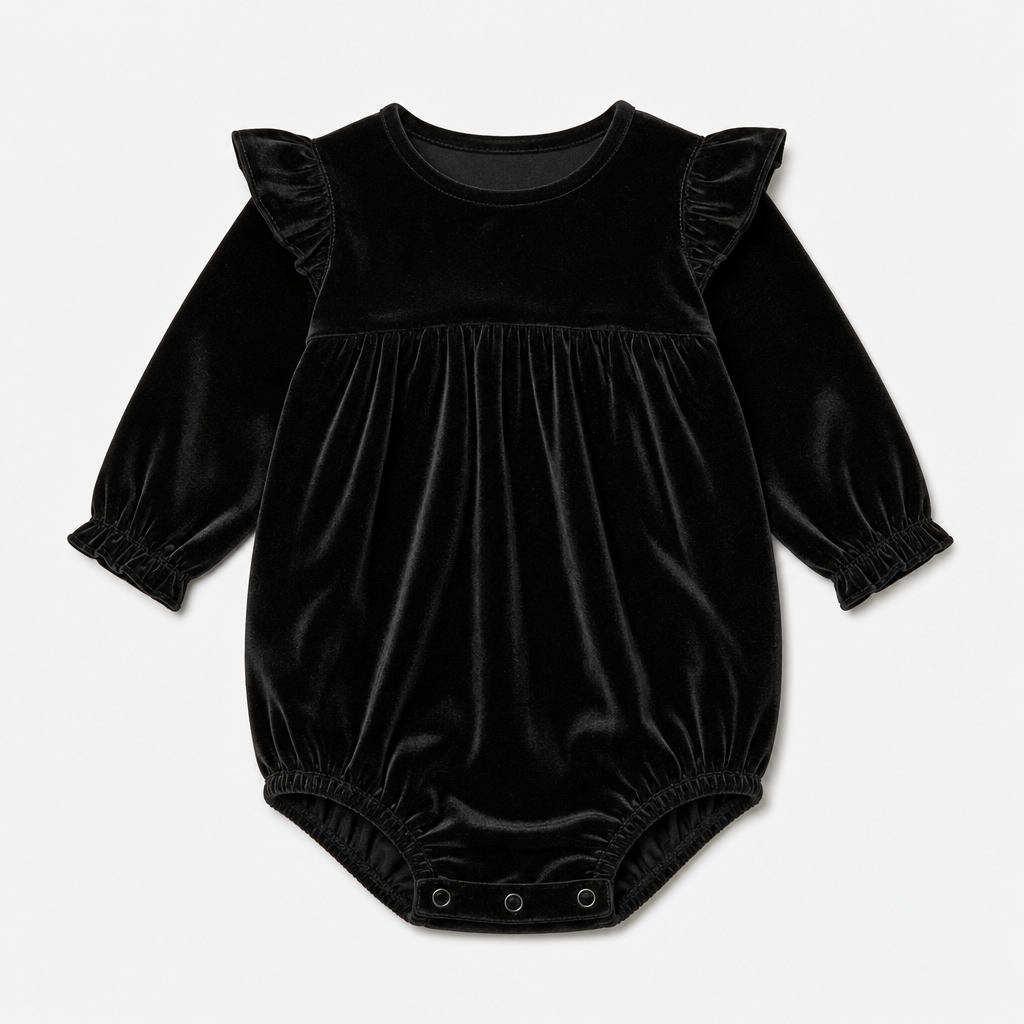Black Velvet Romper