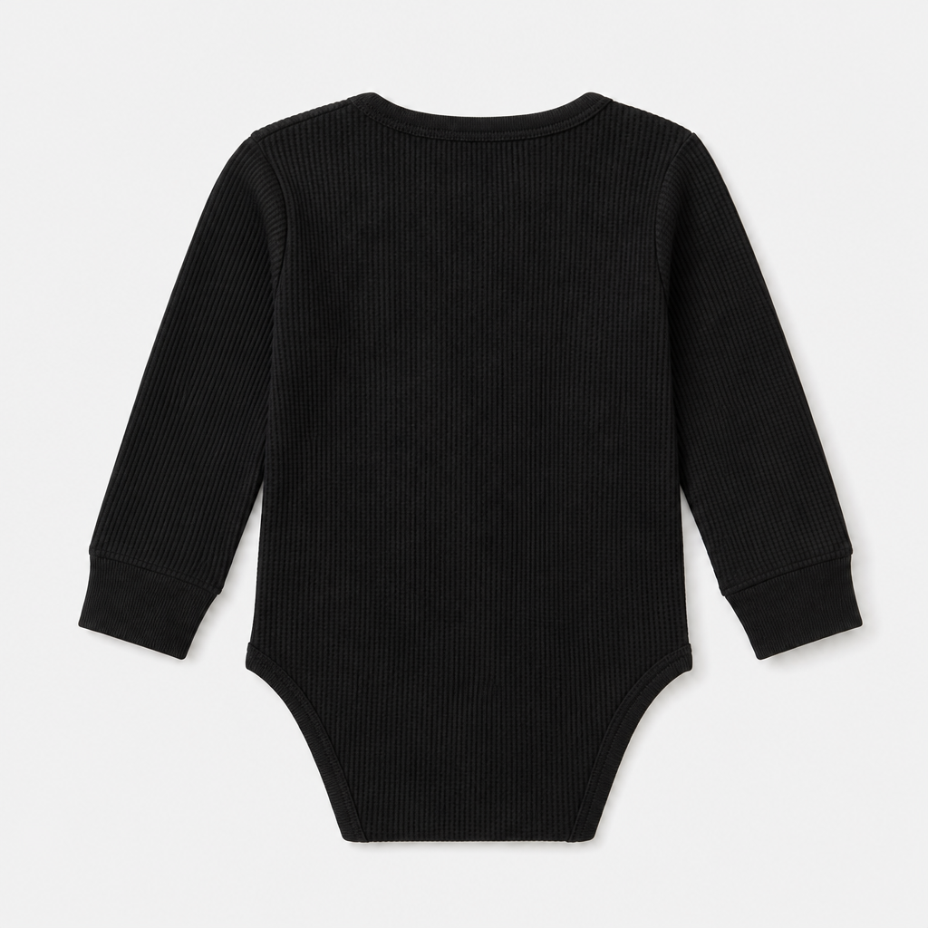 Black Henley Bodysuit view 2