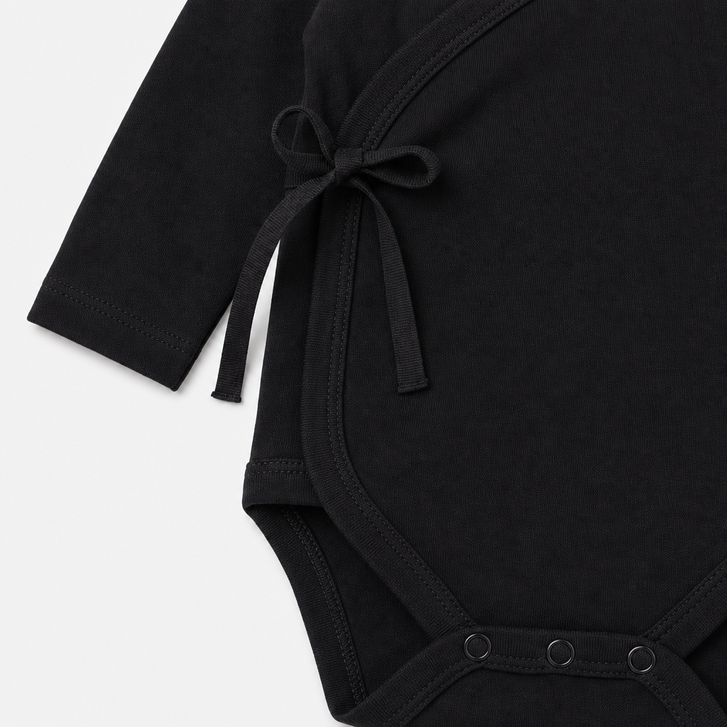 Black Wrap Bodysuit view 3