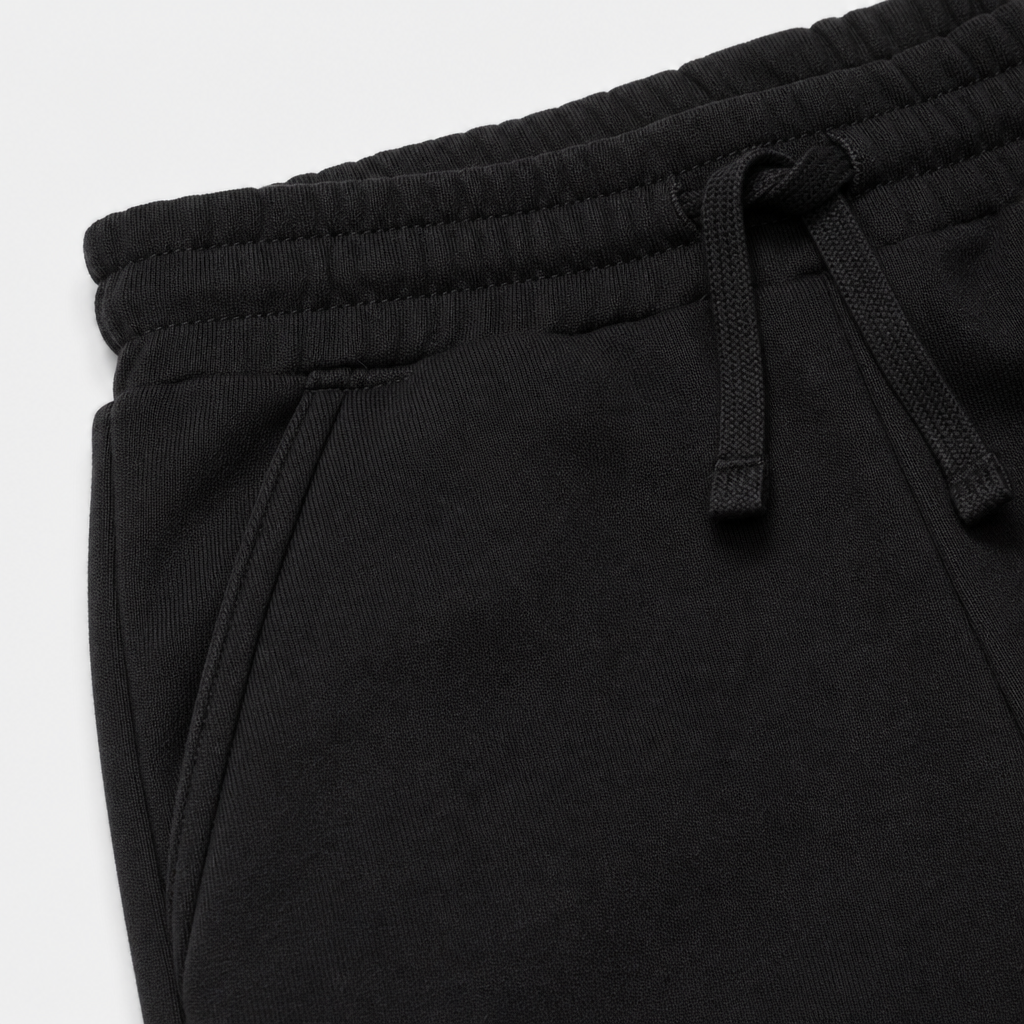 Black French Terry Joggers view 3