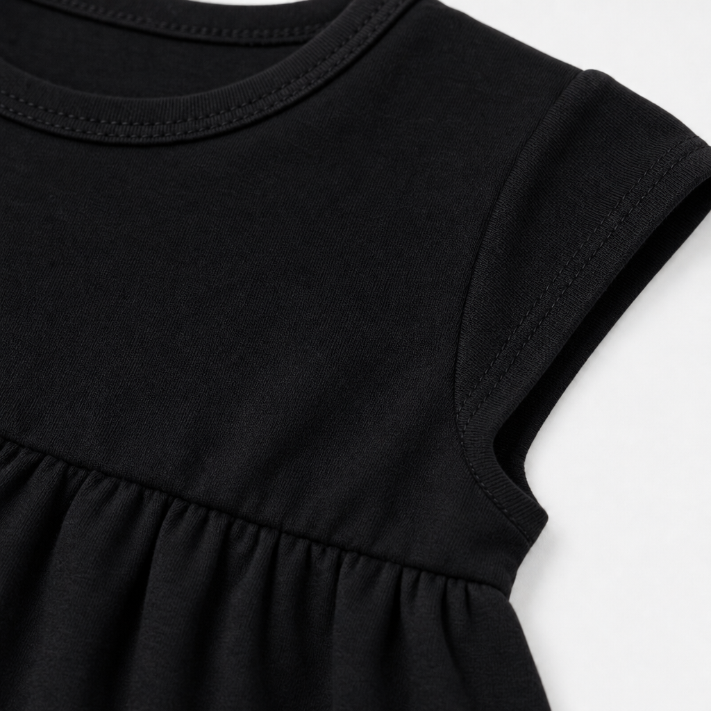 Black Peplum Top view 3