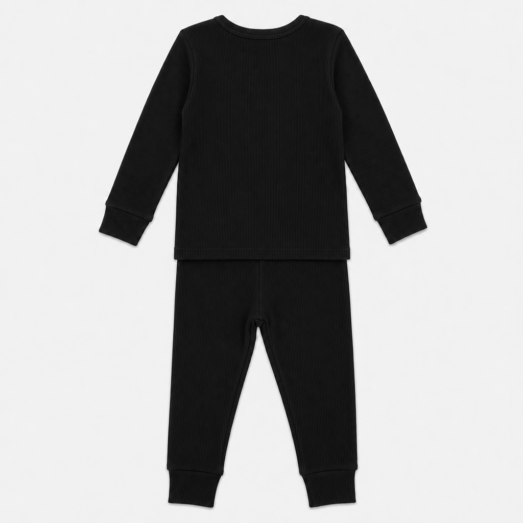Black Snug-Fit Pajamas view 2