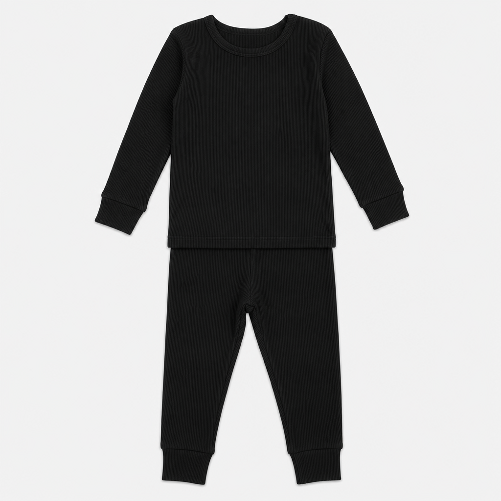 Black Snug-Fit Pajamas