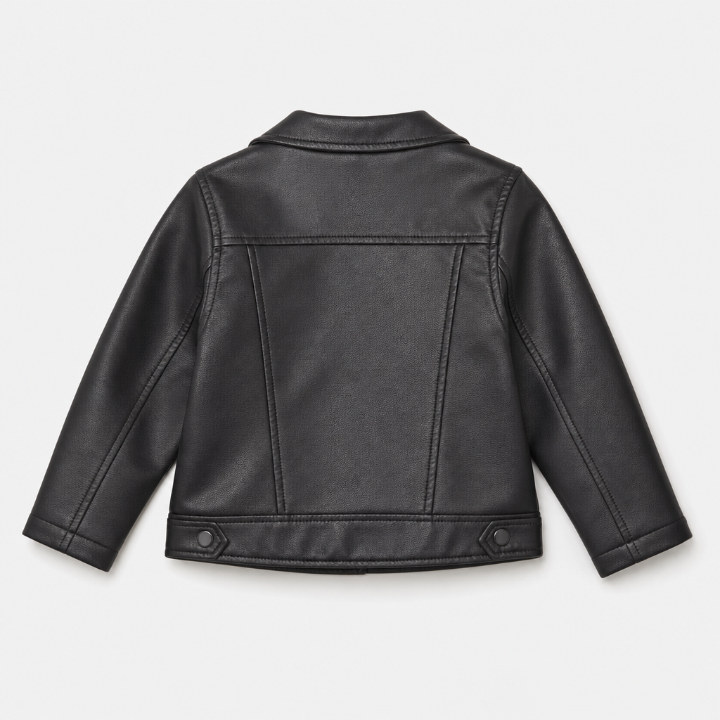 Black Moto Jacket view 2