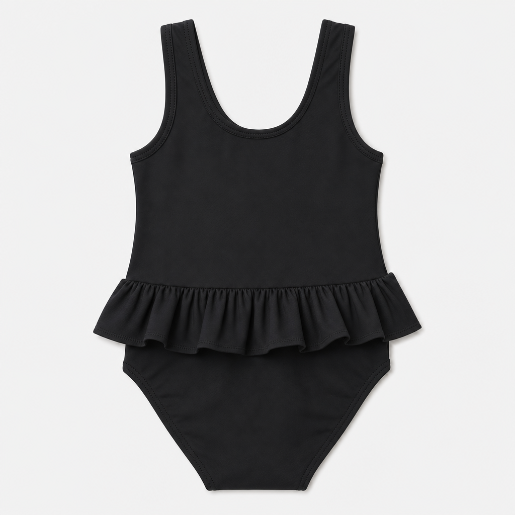 Black One-Piece Swimsuit view 2
