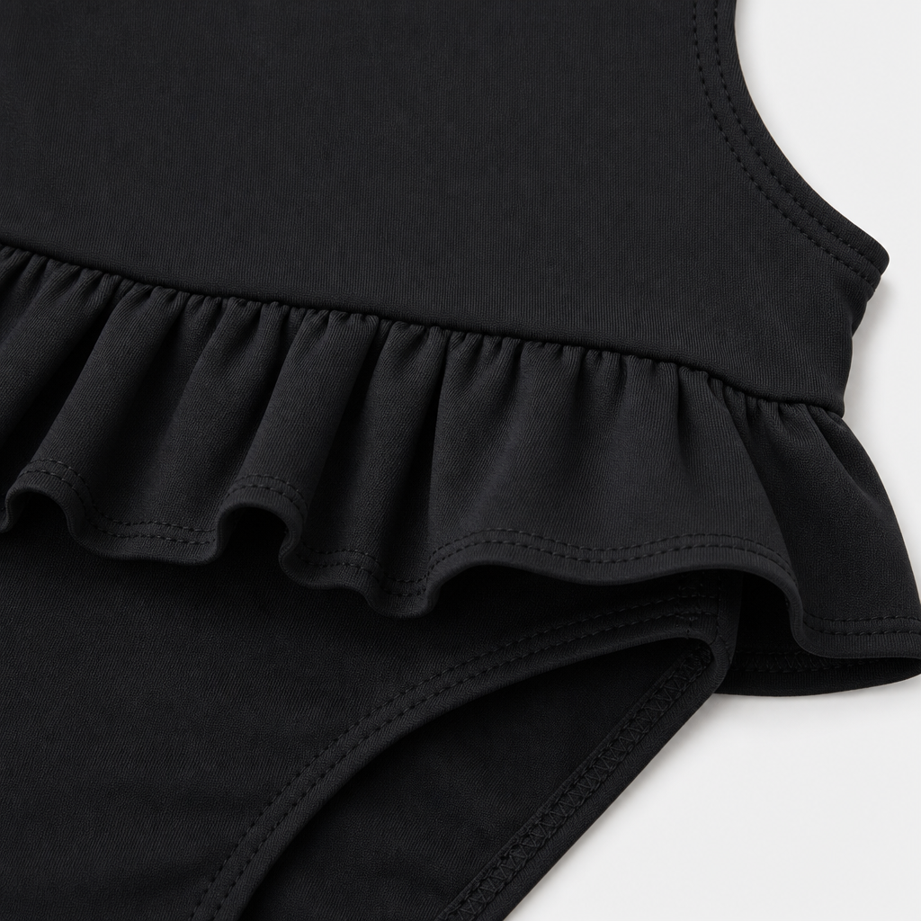 Black One-Piece Swimsuit view 3