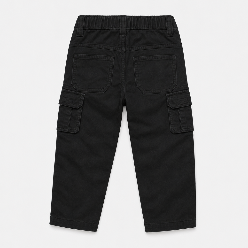 Black Cargo Pants view 2