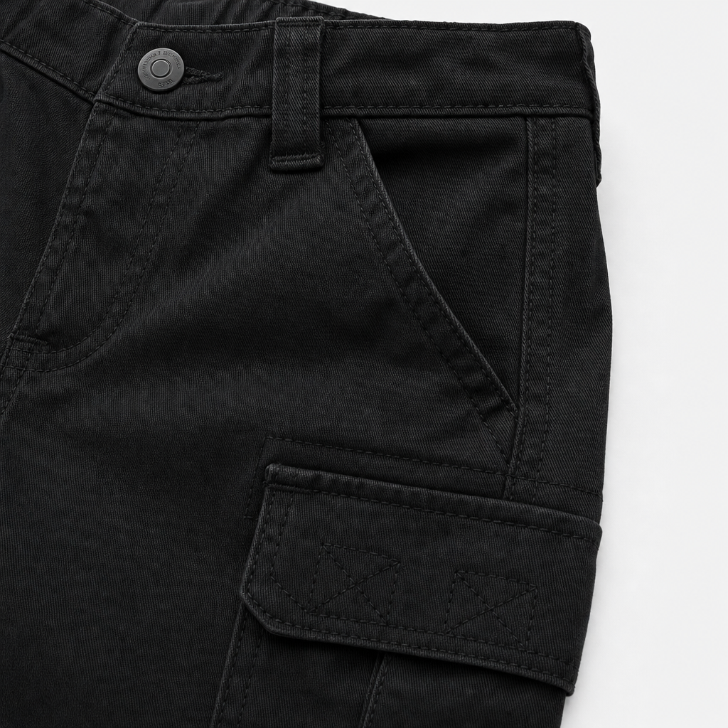Black Cargo Pants view 3