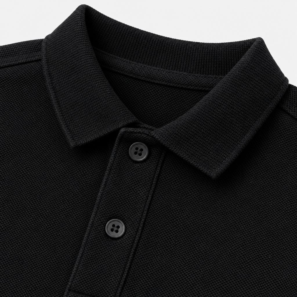 Black Polo Shirt view 3