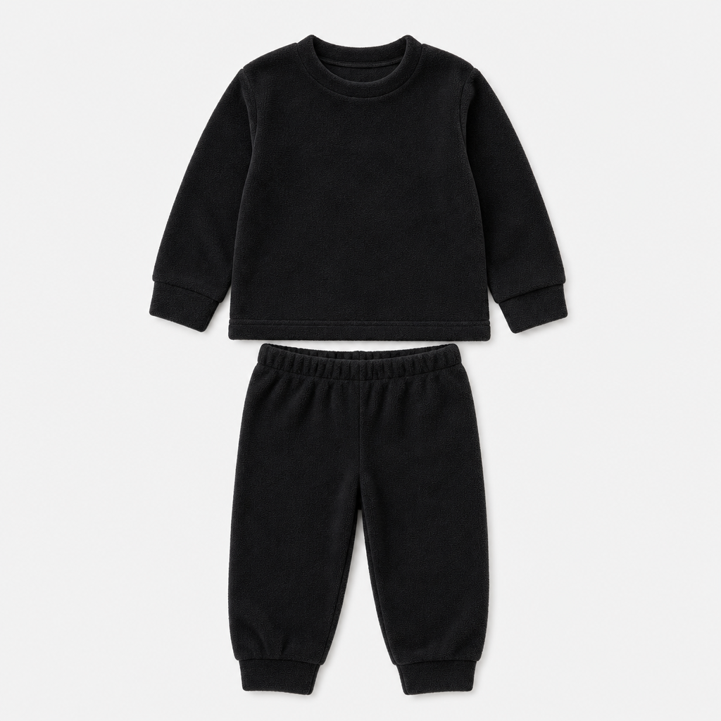 Black Fleece Pajama Set