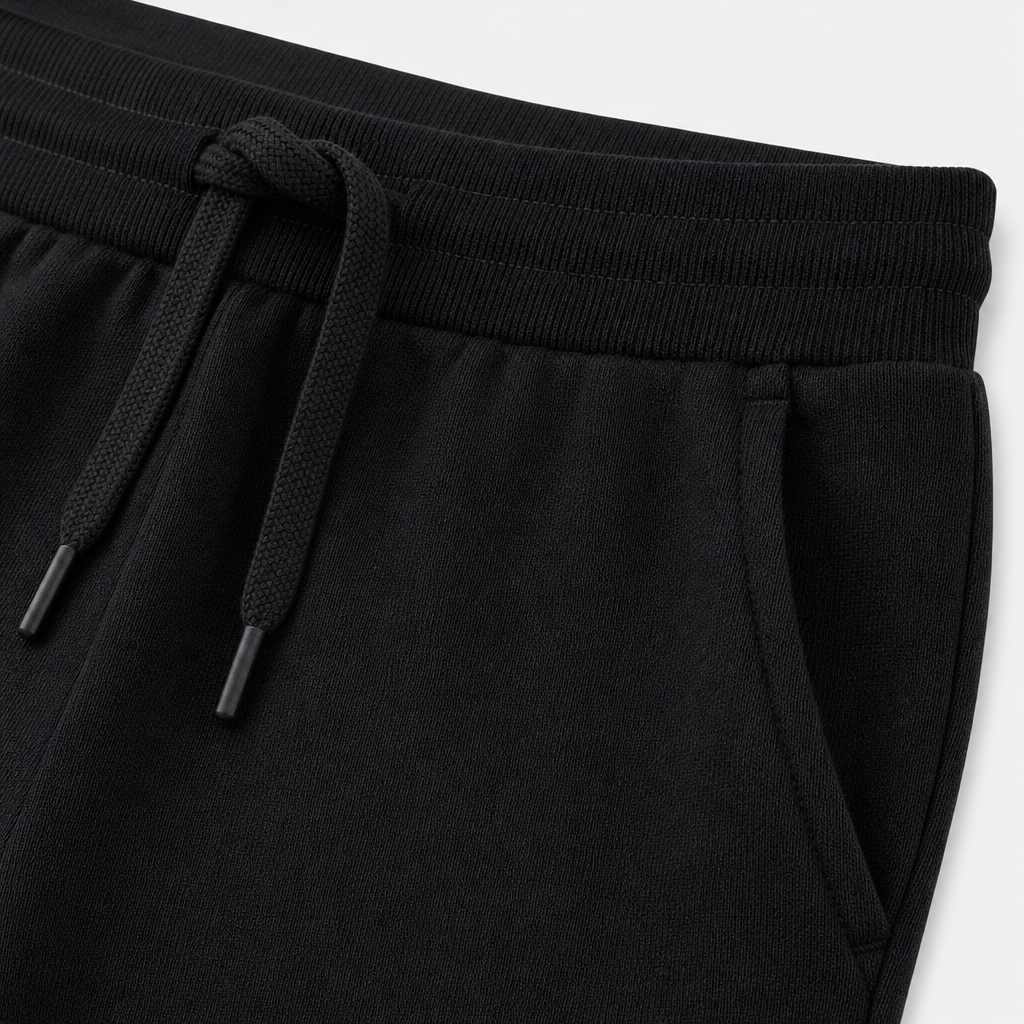 Black Drawstring Joggers view 3